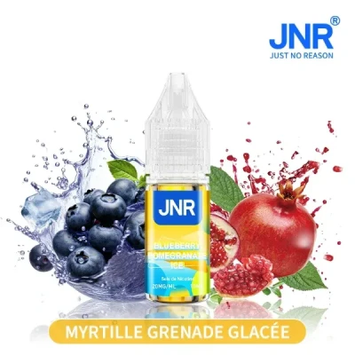 Myrtille Grenade Glacée, JNR e-liquide 10ml,  - Sels de Nicotine 20mg